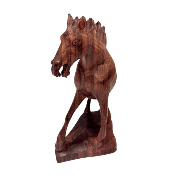 Antique Ironwood Carved Horse from 1920's - Picture 5 of 11